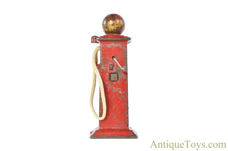 Arcade ca. 1920's Cast Iron #456X Gas Pump Still Coin Penny Bank <FONT COLOR="ff000 ">*SOLD*</font> - Image 2