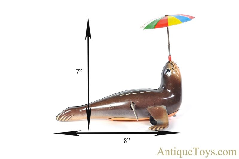Arnold Tin Lithographed Windup #940 "Phoque Jongleur" French Juggling Seal Toy in Box <FONT COLOR="ff000 ">*SOLD*</font> - Image 12