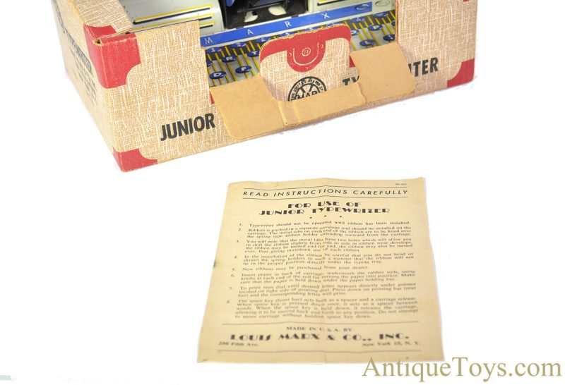 Marx Tin Lithographed "Junior Typewriter" in Box for Sale<FONT COLOR="ff000 ">*SOLD*</font> - Image 2