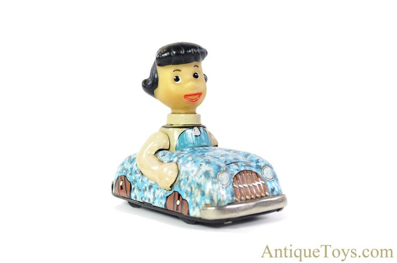 Marx Linemar Tin Lithographed Friction Betty Rubble "Hanna-Barbera's Flintstone Car" <FONT COLOR="ff000 ">*SOLD*</font>