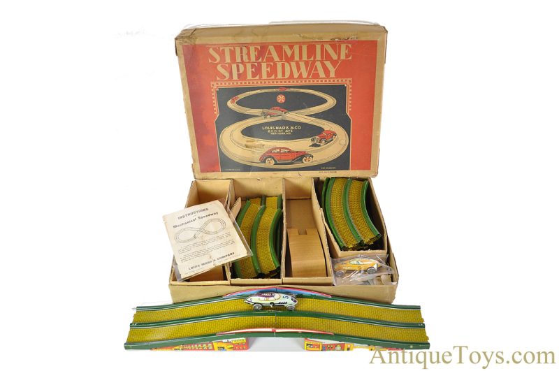 Marx Tin Lithographed Windup "Streamline Speedway" with Box <FONT COLOR="ff000 ">*SOLD*</font>