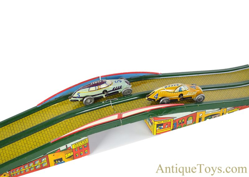 Marx Tin Lithographed Windup "Streamline Speedway" with Box <FONT COLOR="ff000 ">*SOLD*</font> - Image 4