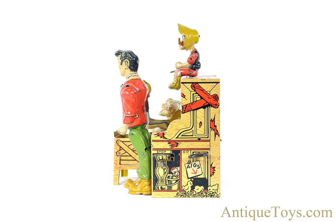 Unique Art ca. 1940's Tin Lithographed Windup “Li'l Abner