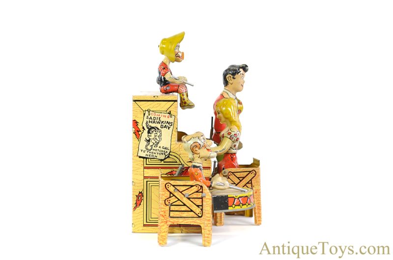 Unique Art ca. 1940’s Tin Lithographed Windup “Li’l Abner and his Dogpatch Band” with Box <FONT COLOR="ff000 ">*SOLD*</font> - Image 6