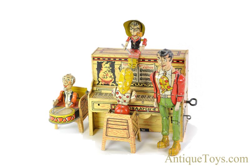Unique Art ca. 1940’s Tin Lithographed Windup “Li’l Abner and his Dogpatch Band” with Box <FONT COLOR="ff000 ">*SOLD*</font> - Image 4