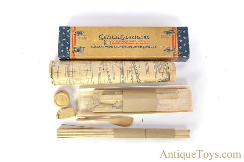 Vintage ca. 1930s/1940s Model Airplane Kits Set of 5 Hawk, Guillows, Cadet, Cleveland in Boxes <FONT COLOR="ff000 ">*SOLD*</font> - Image 9