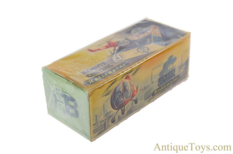 Hans Biller ca. 1955 Tin Lithographed Windup No. 90 "Remote Control Helicopter" German Toy with Box <FONT COLOR="ff000 ">*SOLD*</font> - Image 11