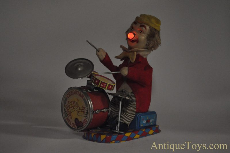 Cragstan/ALPS Tin Lithographed Battery Operated #774 "The Drumming Clown Charlie" Melody Band in Box <FONT COLOR="ff000 ">*SOLD*</font> - Image 11
