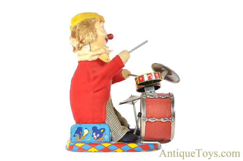 Cragstan/ALPS Tin Lithographed Battery Operated #774 "The Drumming Clown Charlie" Melody Band in Box <FONT COLOR="ff000 ">*SOLD*</font> - Image 4