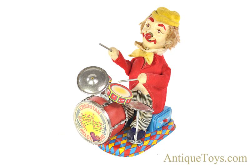 Cragstan/ALPS Tin Lithographed Battery Operated #774 "The Drumming Clown Charlie" Melody Band in Box <FONT COLOR="ff000 ">*SOLD*</font> - Image 2