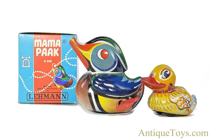 Lehmann Tin Lithographed Windup No. 940 "Mama Paak" in Box & Friction No. 903 "Paak-Paak" <FONT COLOR="ff000 ">*SOLD*</font>