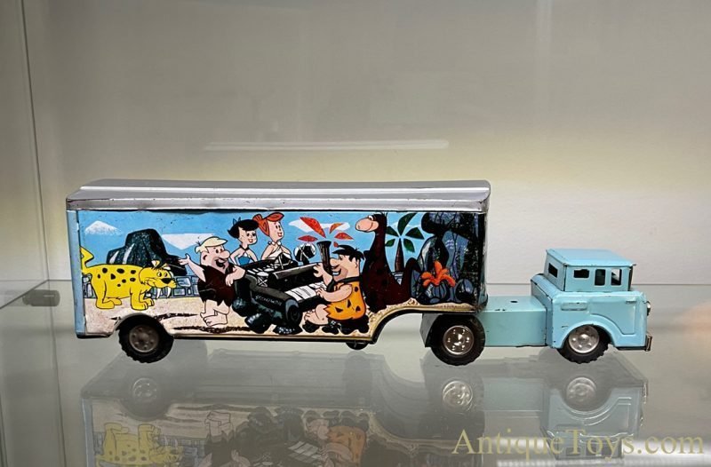 Marx Linemar Tin Lithographed Hanna-Barbera's Flintstone Hauler Truck <FONT COLOR="ff000 ">*SOLD*</font> - Image 3