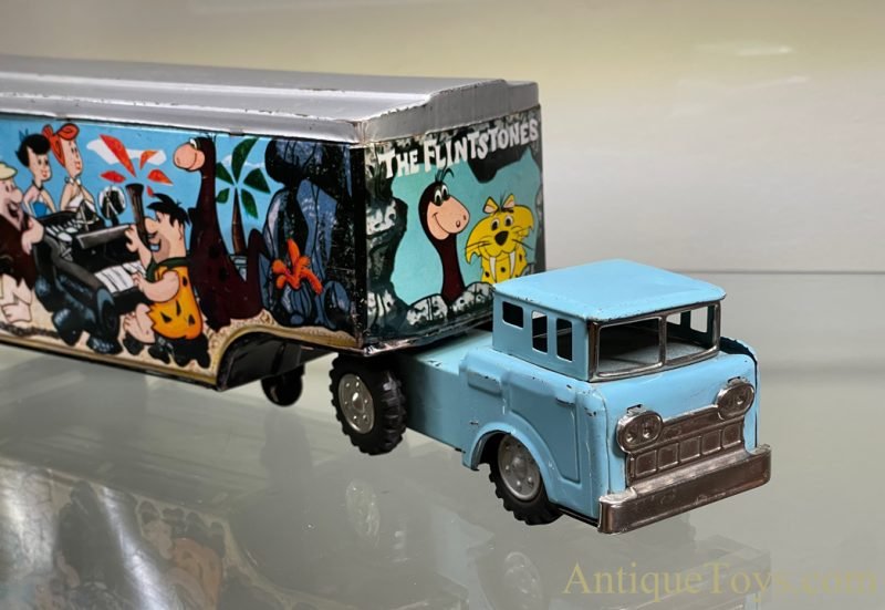 Marx Linemar Tin Lithographed Hanna-Barbera's Flintstone Hauler Truck <FONT COLOR="ff000 ">*SOLD*</font> - Image 4