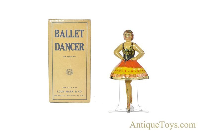 Marx Tin Lithographed Spinning “Ballet Dancer” Gyroscopic Ballerina with Box <FONT COLOR="ff000 ">*SOLD*</font>