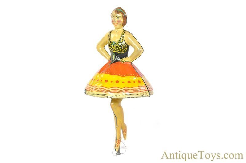 Marx Tin Lithographed Spinning “Ballet Dancer” Gyroscopic Ballerina with Box <FONT COLOR="ff000 ">*SOLD*</font> - Image 2