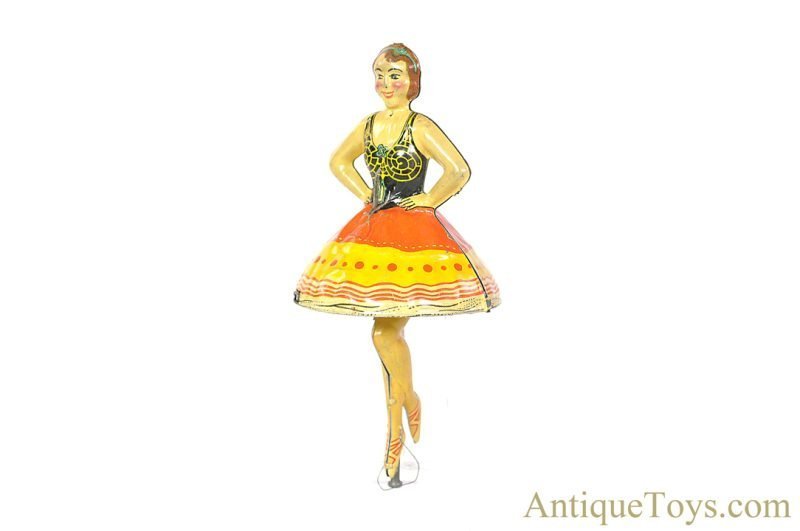 Marx Tin Lithographed Spinning “Ballet Dancer” Gyroscopic Ballerina with Box <FONT COLOR="ff000 ">*SOLD*</font> - Image 3