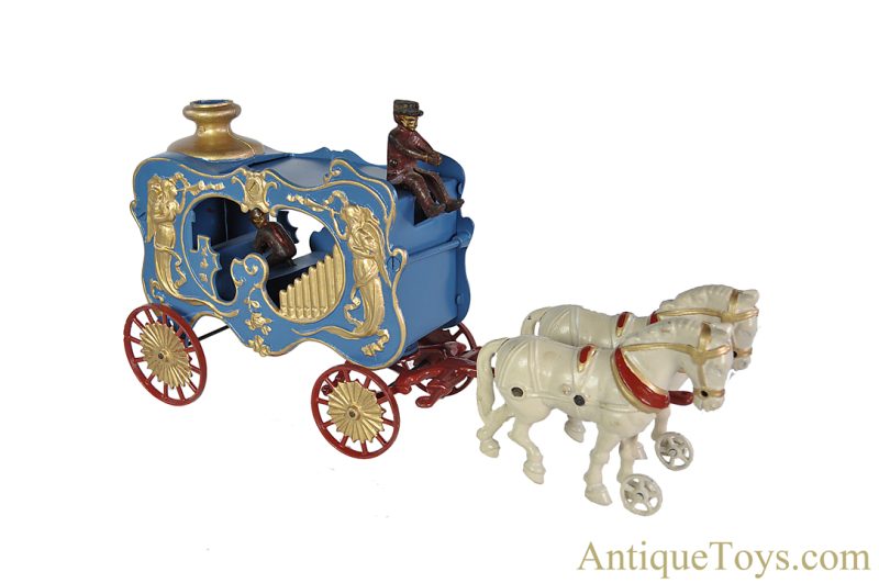 Hubley ca. 1920s Cast Iron #791 Royal Circus Calliope Horse Drawn Circus Wagon <FONT COLOR="ff000 ">*SOLD*</font>