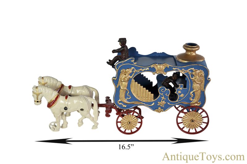 Hubley ca. 1920s Cast Iron #791 Royal Circus Calliope Horse Drawn Circus Wagon <FONT COLOR="ff000 ">*SOLD*</font> - Image 7