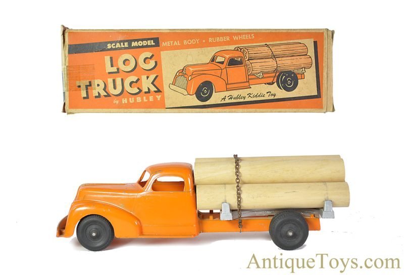 Hubley Kiddie Toys Diecast #470 Scale Model Log Truck in Box <FONT COLOR="ff000 ">*SOLD*</font>