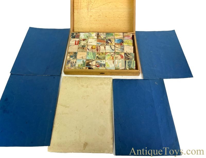 Jeux et Jouets Francais (JJF/JFJ) Victorian Era Style French Wooden Boxed Picture Puzzle Block Set <FONT COLOR="ff000 ">*SOLD*</font> - Image 3