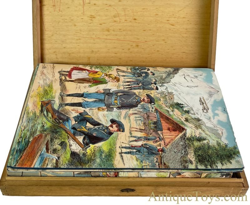 Jeux et Jouets Francais (JJF/JFJ) Victorian Era Style French Wooden Boxed Picture Puzzle Block Set <FONT COLOR="ff000 ">*SOLD*</font> - Image 4