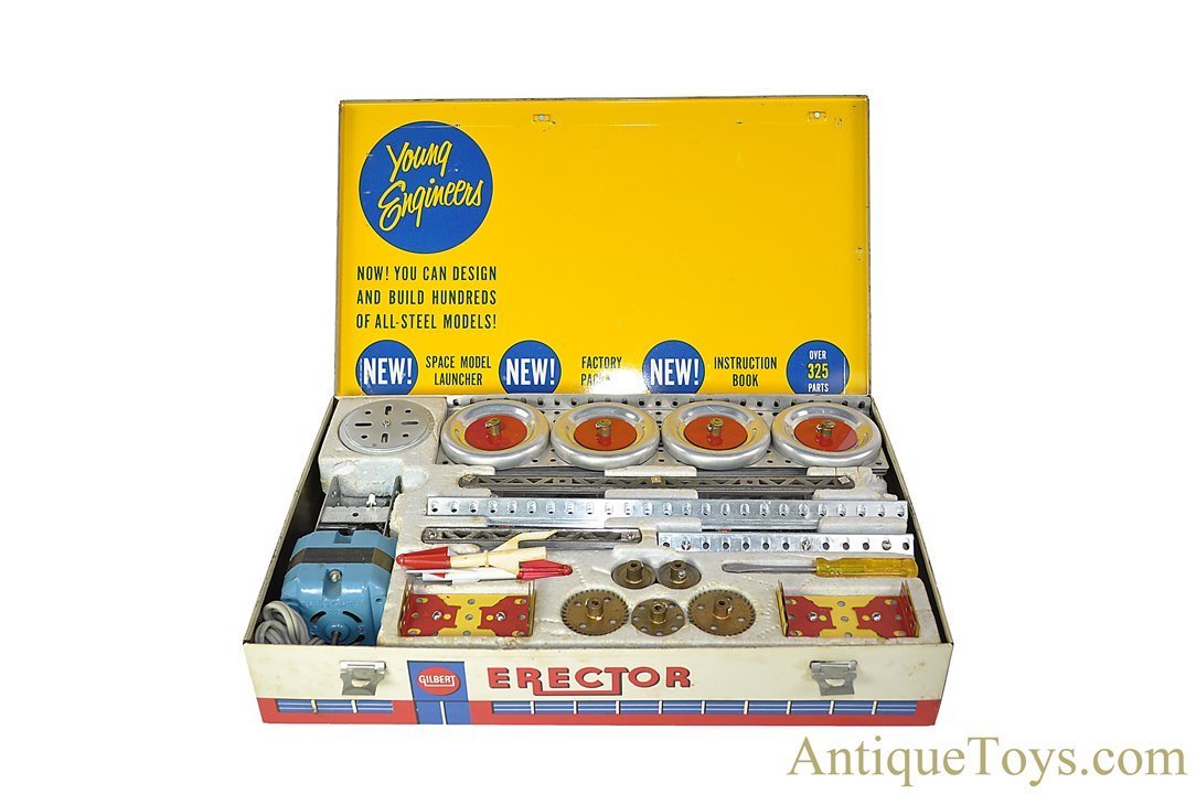 A.C. Gilbert No. 10053 Erector Set Erector The Rocket Launcher Set SOLD AntiqueToys Antique Toys for Sale