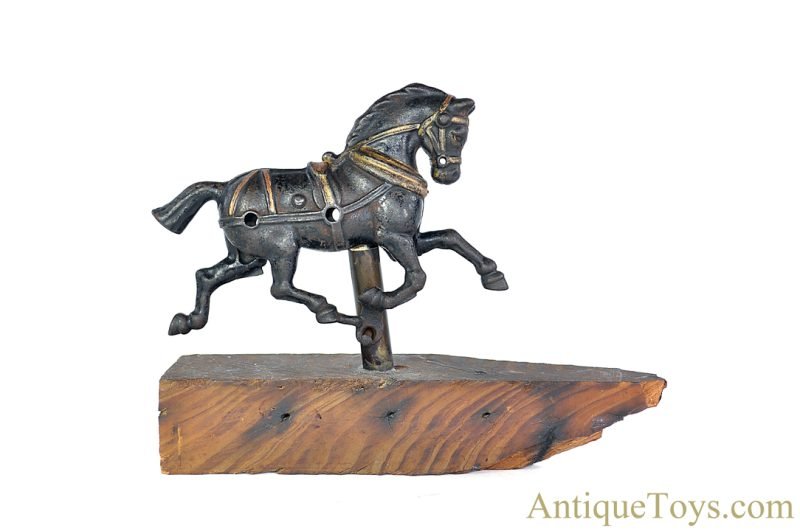 Hubley Cast Iron Horse on Reclaimed Wood Plinth <FONT COLOR="ff000 ">*SOLD*</font> - Image 2