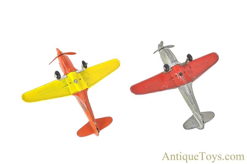 Hubley Kiddie Toys Diecast Flying Circus Stunt Plane & Fighter Plane Set <FONT COLOR="ff000 ">*SOLD*</font> - Image 4