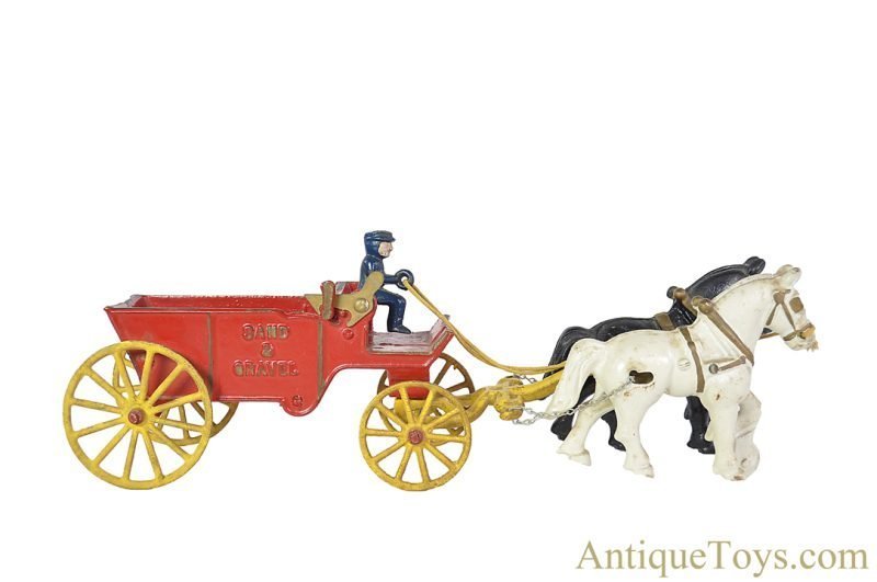 Kenton Cast Iron Horse Drawn "Sand & Gravel Dump Wagon" <FONT COLOR="ff000 ">*SOLD*</font>