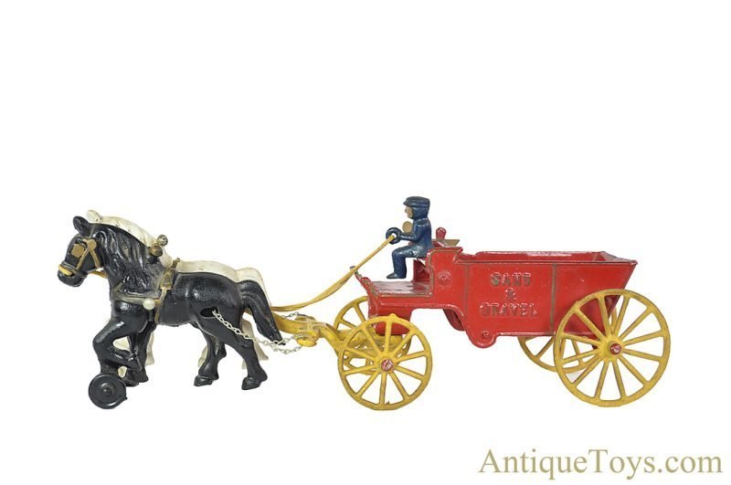 Kenton Cast Iron Horse Drawn "Sand & Gravel Dump Wagon" <FONT COLOR="ff000 ">*SOLD*</font> - Image 2