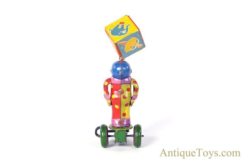 Kuramochi Shoten (CK) Tin Lithographed Windup "Town to Town" Clown with Box <FONT COLOR="ff000 ">*SOLD*</font> - Image 6