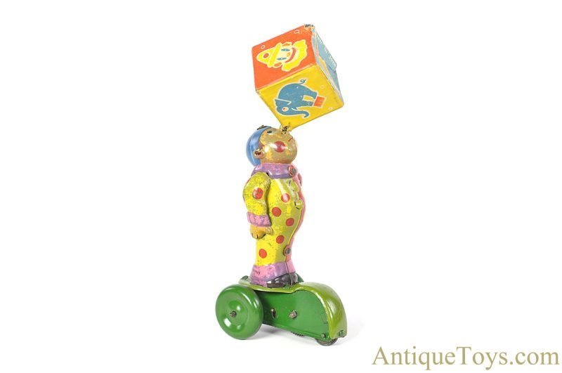 Kuramochi Shoten (CK) Tin Lithographed Windup "Town to Town" Clown with Box <FONT COLOR="ff000 ">*SOLD*</font> - Image 2