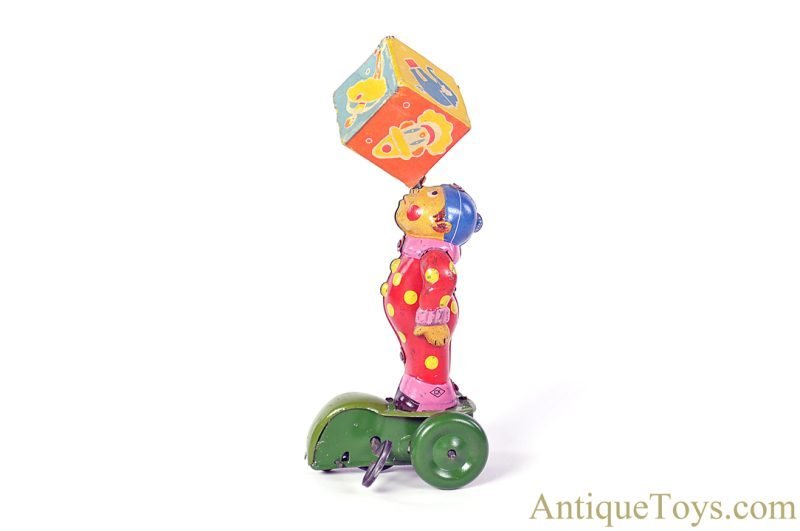 Kuramochi Shoten (CK) Tin Lithographed Windup "Town to Town" Clown with Box <FONT COLOR="ff000 ">*SOLD*</font> - Image 4