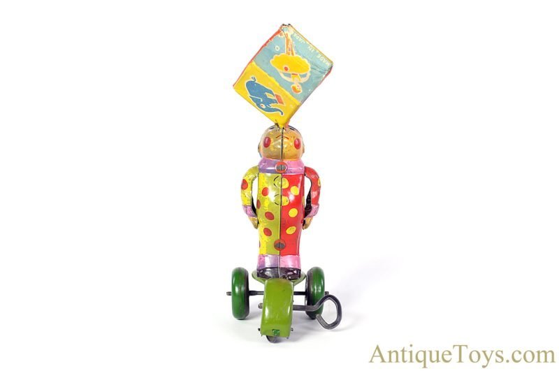 Kuramochi Shoten (CK) Tin Lithographed Windup "Town to Town" Clown with Box <FONT COLOR="ff000 ">*SOLD*</font> - Image 5