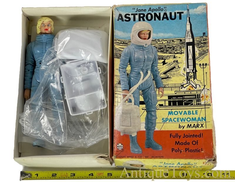 Marx #1723 "Jane Apollo" Astronaut Movable Spacewoman Action Figure in Box <FONT COLOR="ff000 ">*SOLD*</font>