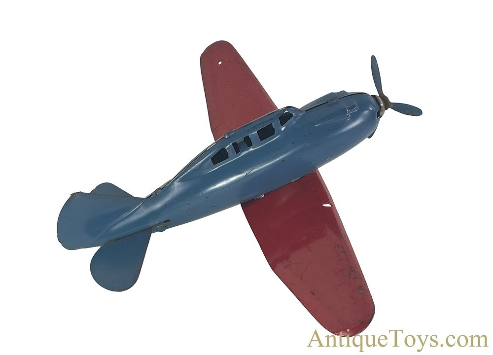 Marx ca. 1941 Large Pressed Steel Seversky P-35 Airplane *SOLD