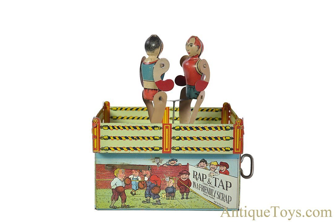 Unique Art ca. 1920's Tin Lithographed Windup “Rap & Tap in
