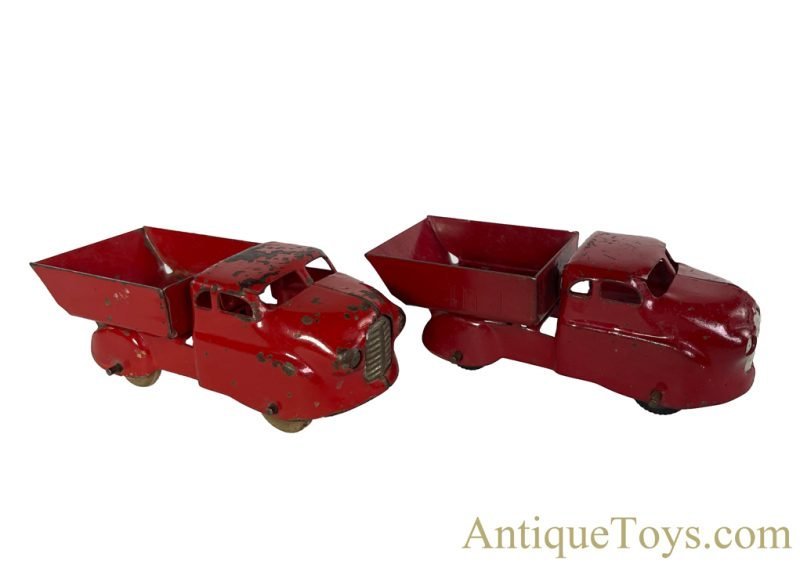 Wyandotte Toys All Metal Products Company ca. 1930s Pressed Steel Dump Truck Set of 2 <FONT COLOR="ff000 ">*SOLD*</font> - Image 3