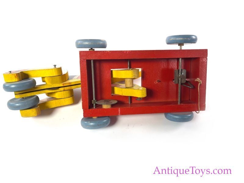 Fisher-Price RARE ca. 1941 Wooden #140 "Coaster Boy" Boy with Cart <FONT COLOR="ff000 ">*SOLD*</font> - Image 7