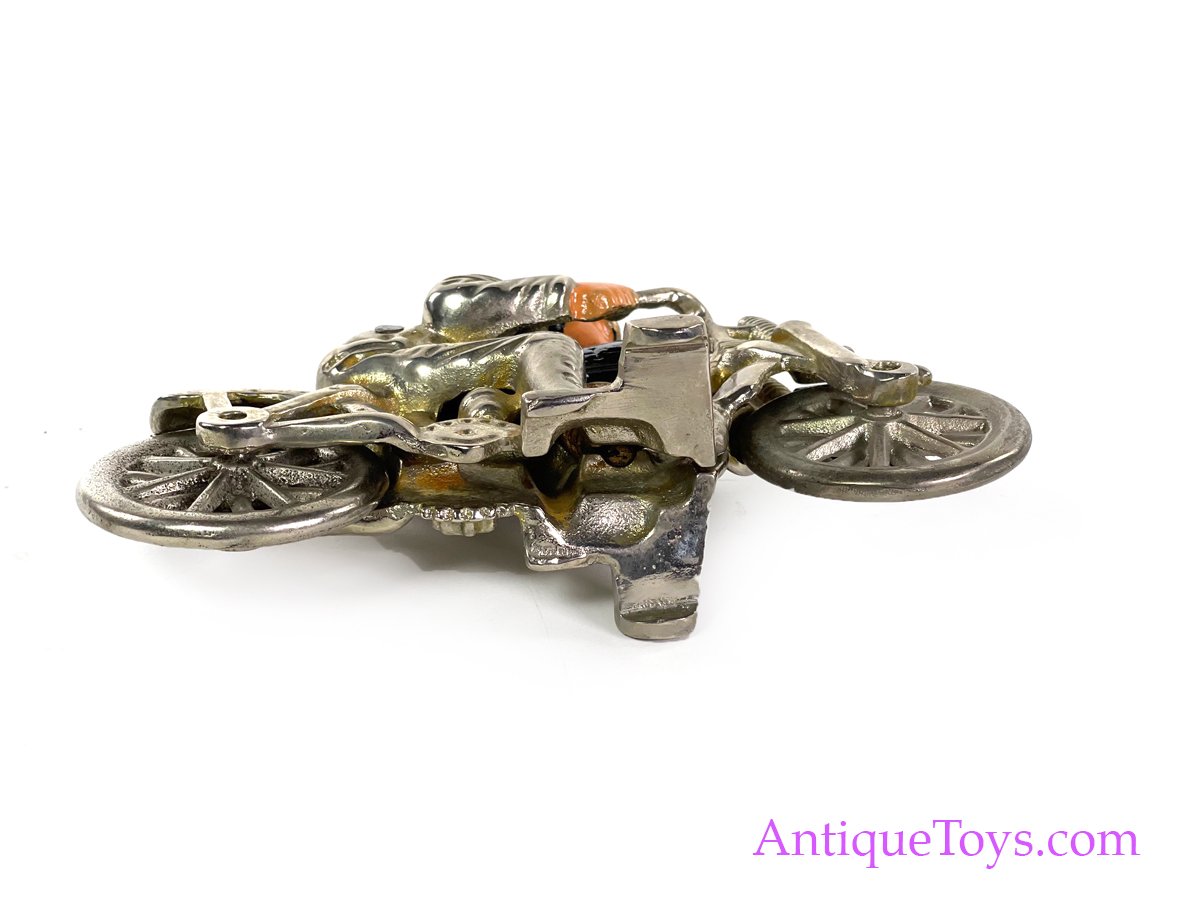 Ironman Toys Limited Edition Hubley Cast Iron Nickel Plated Harley Hillclimber <FONT COLOR="ff000 ">*SOLD*</font> - Image 5