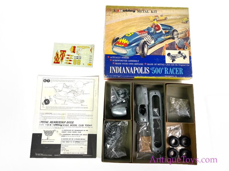 Hubley ca. 1950s #852K-300 Metal Model Kit Indianapolis 500 Racer Kit Car in Box <FONT COLOR="ff000 ">*SOLD*</font>