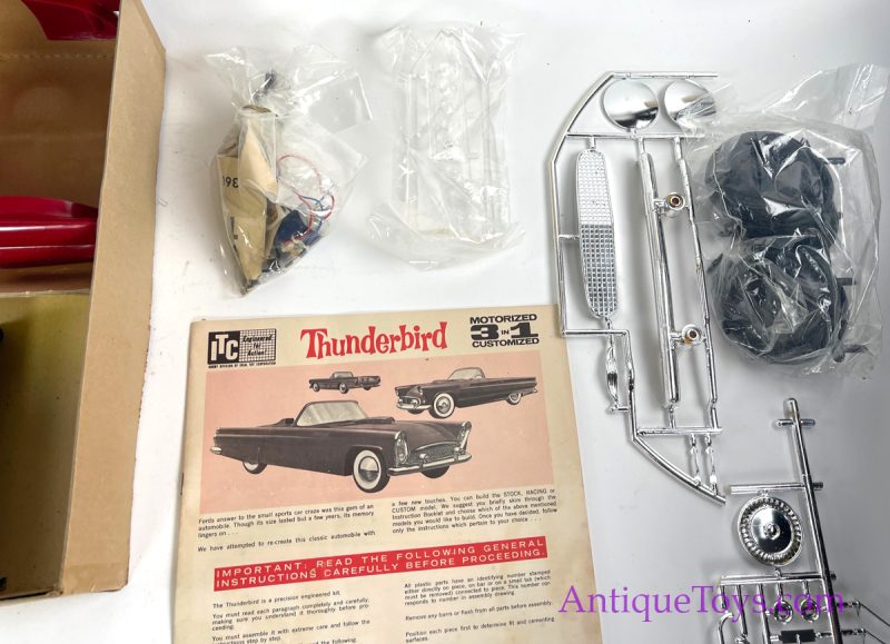 Ideal Toy Company (ITC) ca. 1960s Plastic "Thunderbird Motorized 3-in-1 Customized" Model Car in Box <FONT COLOR="ff000">*SOLD*</font> - Image 5