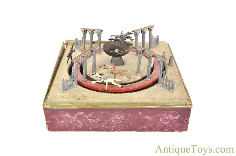 Jouets de Paris JEP ca. Early 1900s Cast Metal & Tin Hand Painted Lever Action #388.4 Table Top Horse Racing Game  <FONT COLOR="ff000 ">*SOLD*</font> - Image 5