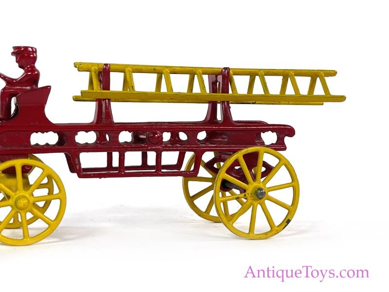 Kenton Cast Iron Horse Drawn Fire Ladder Truck <FONT COLOR="ff000 ">*SOLD*</font> - Image 3