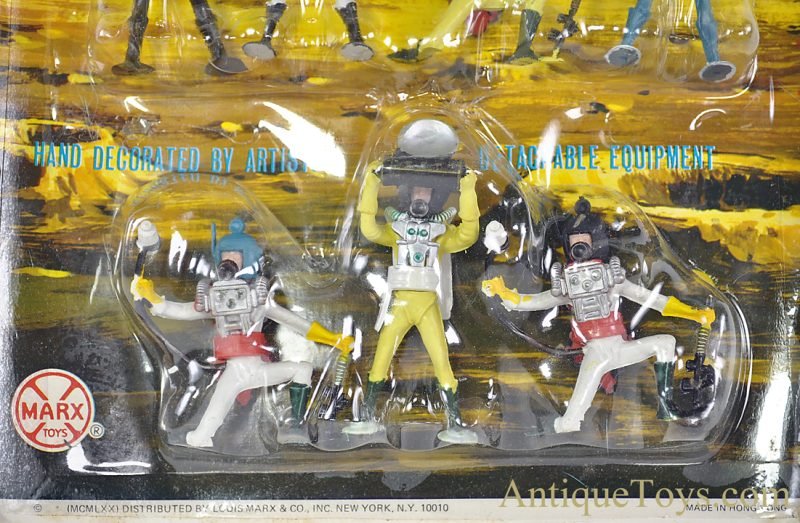 Marx Hand-Painted Plastic "Apollo Space Station" Set of 7 Spacemen Figures on Card <FONT COLOR="ff000 ">*SOLD*</font> - Image 3