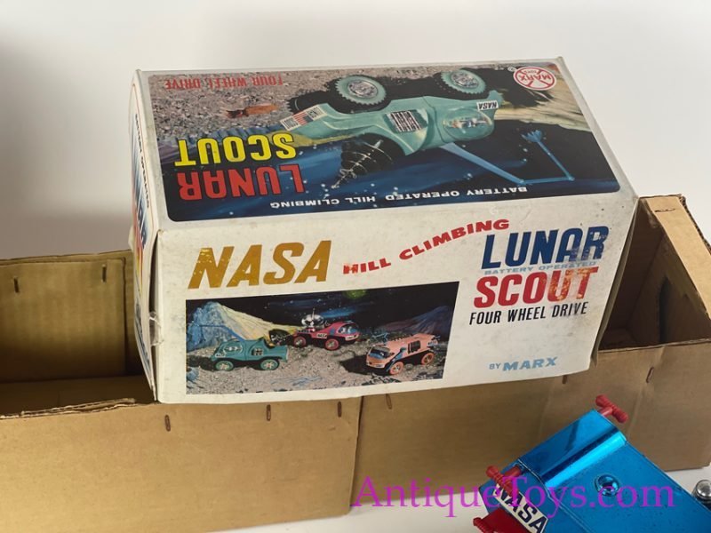 Marx ca. 1970s Battery Operated Plastic Rare "NASA Hill Climber Lunar Scout" Set of 4 & Boxes Space Toys <FONT COLOR="ff000 ">*SOLD*</font> - Image 7