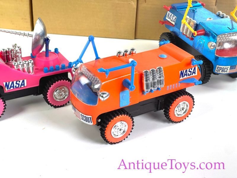 Marx ca. 1970s Battery Operated Plastic Rare "NASA Hill Climber Lunar Scout" Set of 4 & Boxes Space Toys <FONT COLOR="ff000 ">*SOLD*</font> - Image 9