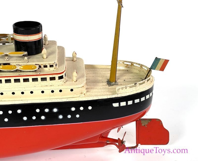 Arnold Tin Lithographed Windup #2025/42 XL Size Deluxe Ocean Liner with Box <FONT COLOR="ff000 ">*SOLD*</font> - Image 8