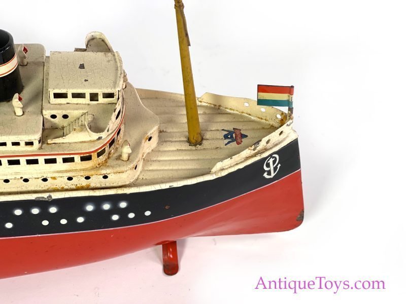 Arnold Tin Lithographed Windup #2025/42 XL Size Deluxe Ocean Liner with Box <FONT COLOR="ff000 ">*SOLD*</font> - Image 9