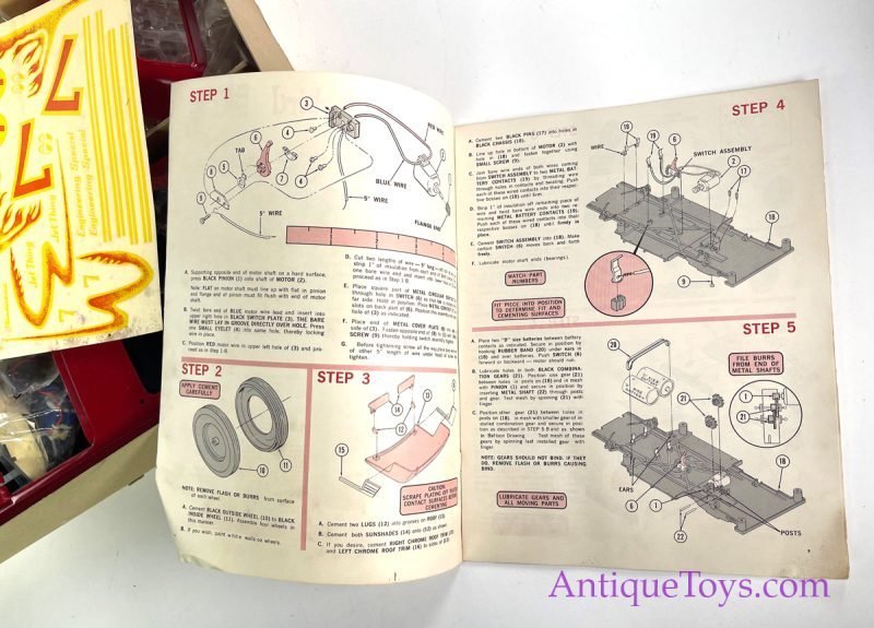 Ideal Toy Company (ITC) ca. 1960s Plastic "Thunderbird Motorized 3-in-1 Customized" Model Car in Box <FONT COLOR="ff000">*SOLD*</font> - Image 15